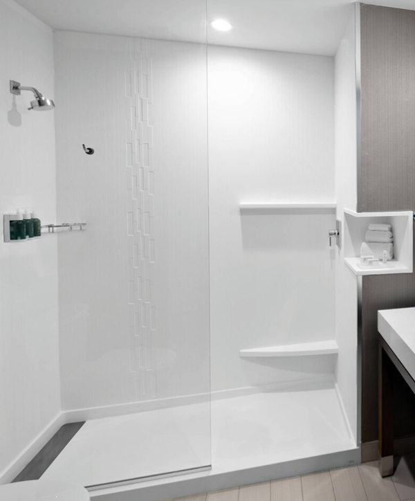 Swing Shower Door with Fixed Panel