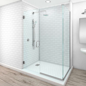 Swing Shower Door with Fixed Panel 90 Degree
